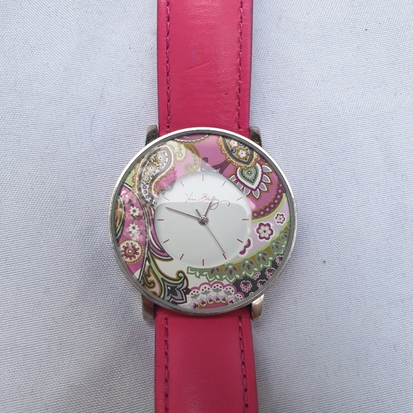 Vera Bradley Very Berry Paisley pink watch - Picture 1 of 5